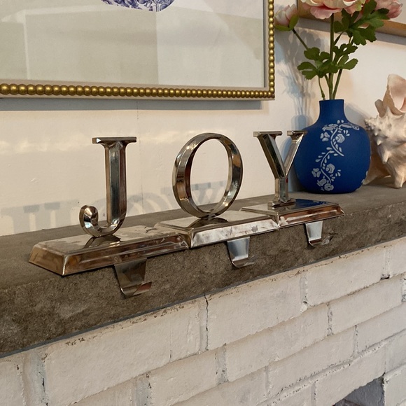 Silver Metal Christmas Holiday stockings holders - Picture 2 of 6